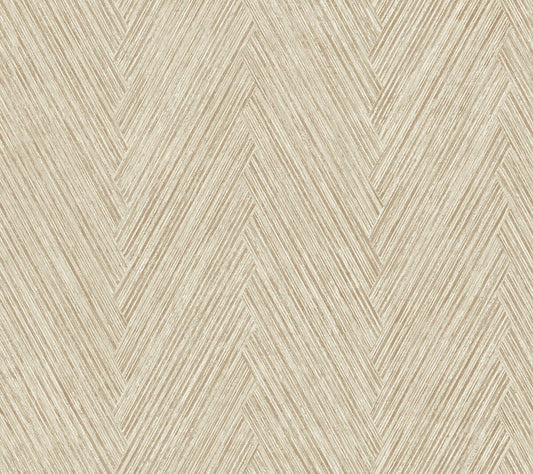 Formations Thatched Chevron Wallpaper - Terracotta