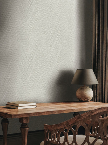 Formations Thatched Chevron Wallpaper - Dove