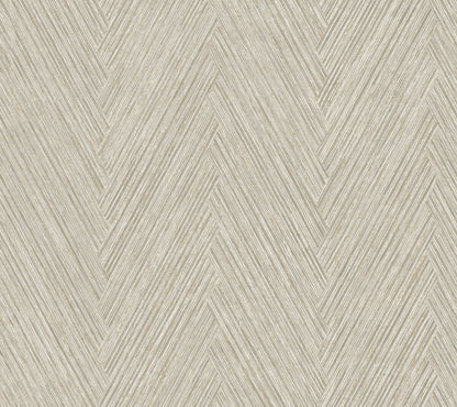 Formations Thatched Chevron Wallpaper - Linen