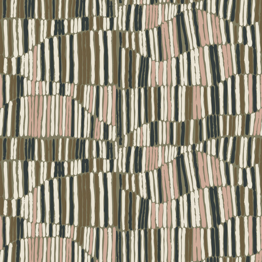Mitchell Black Forbes Masters Jamaican Waves Wallpaper - Olive Blush