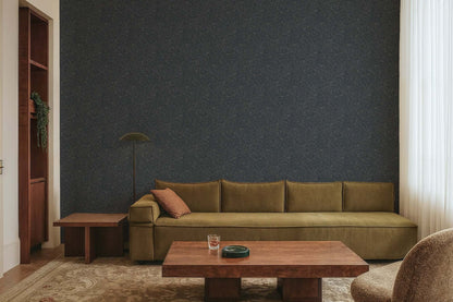 Mitchell Black Florentine Vine Wallpaper - Midnight