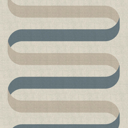 Mitchell Black Folding Ribbon Wallpaper - Cotton Slate