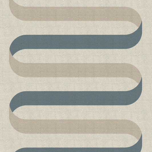 Mitchell Black Folding Ribbon Wallpaper - Cotton Slate