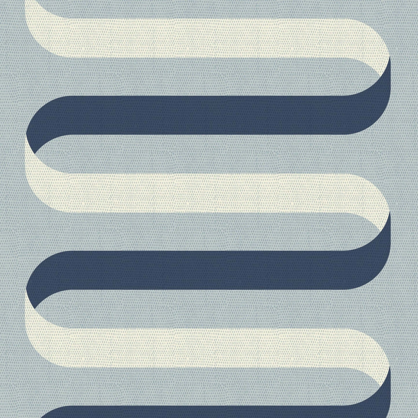 Mitchell Black Folding Ribbon Wallpaper Sample - Lacquered Blues