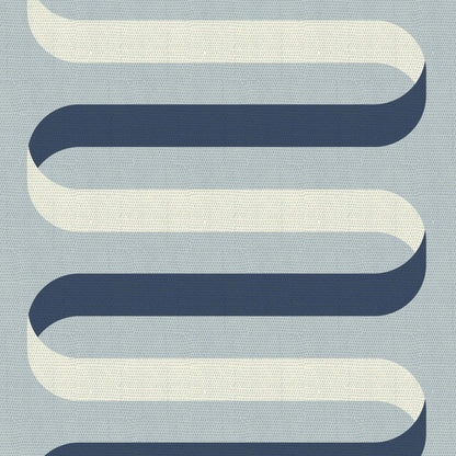 Mitchell Black Folding Ribbon Wallpaper - Lacquered Blues