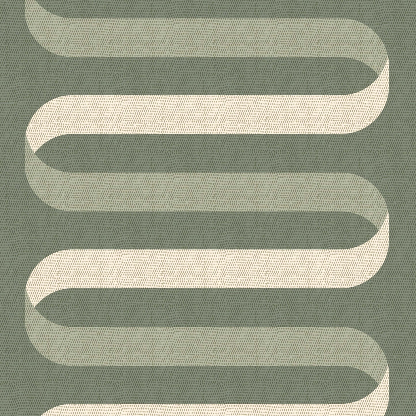 Mitchell Black Folding Ribbon Wallpaper Sample - Thyme Green