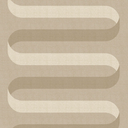 Mitchell Black Folding Ribbon Wallpaper - Wheat