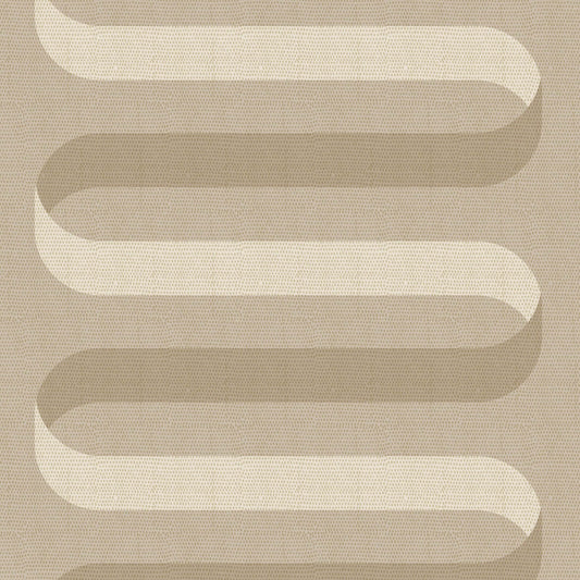 Mitchell Black Folding Ribbon Wallpaper - Wheat