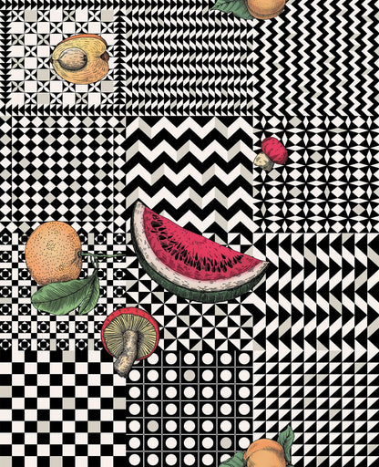 Cole & Son Fornasetti Senza Tempo II Frutta E Geometrico Wallpaper - Multi