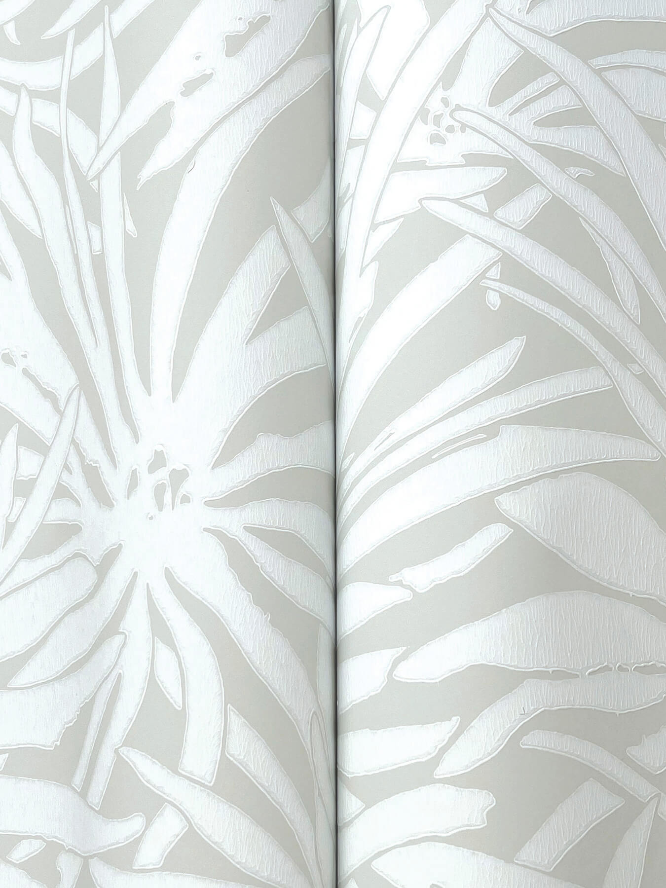 York Woodnote Floral Canopy Wallpaper - Grey