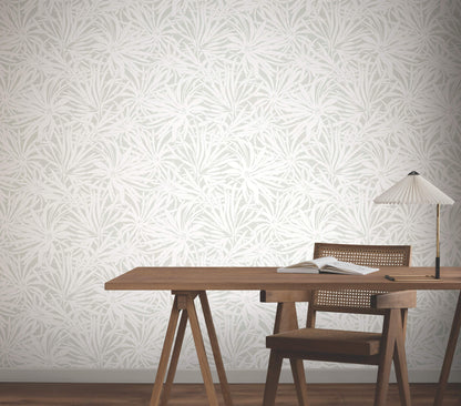 York Woodnote Floral Canopy Wallpaper - Grey