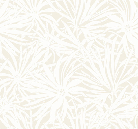 York Woodnote Floral Canopy Wallpaper - Cream