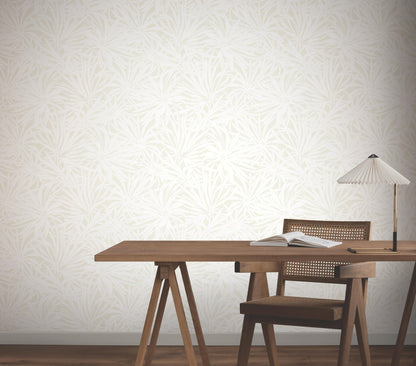 York Woodnote Floral Canopy Wallpaper - Cream