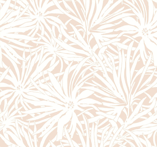 York Woodnote Floral Canopy Wallpaper - Blush