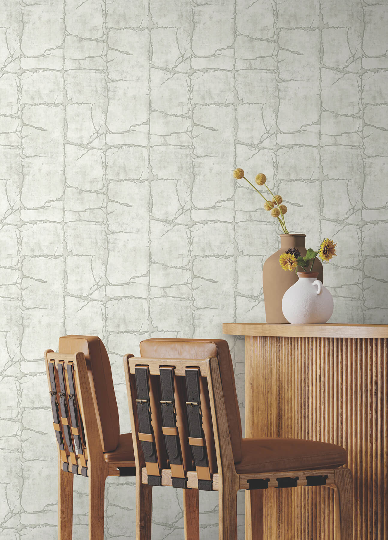 York Woodnote Mojave Wallpaper - Grey