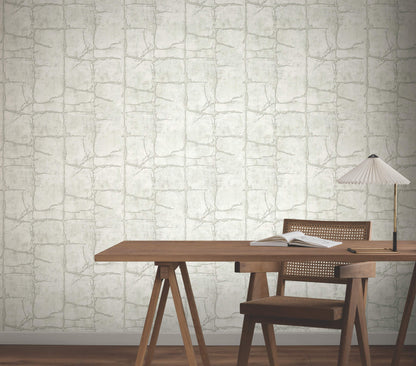 York Woodnote Mojave Wallpaper - Grey