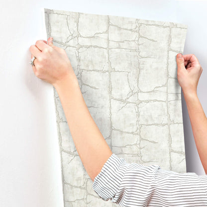 York Woodnote Mojave Wallpaper - Grey