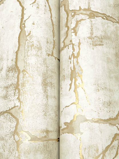 York Woodnote Mojave Wallpaper - Gold