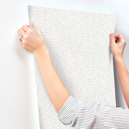 York Woodnote Dew Drop Wallpaper - White