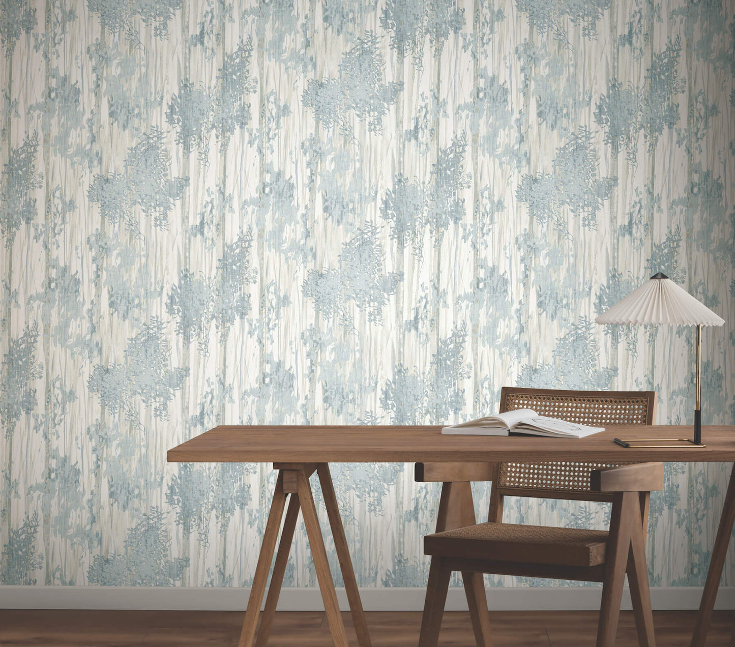 York Woodnote Aspen Grove Wallpaper - Blue