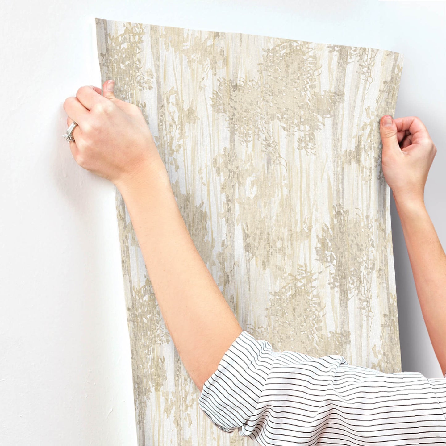 York Woodnote Aspen Grove Wallpaper - Sand