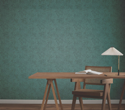 York Woodnote Ocean Jasper Wallpaper - Teal