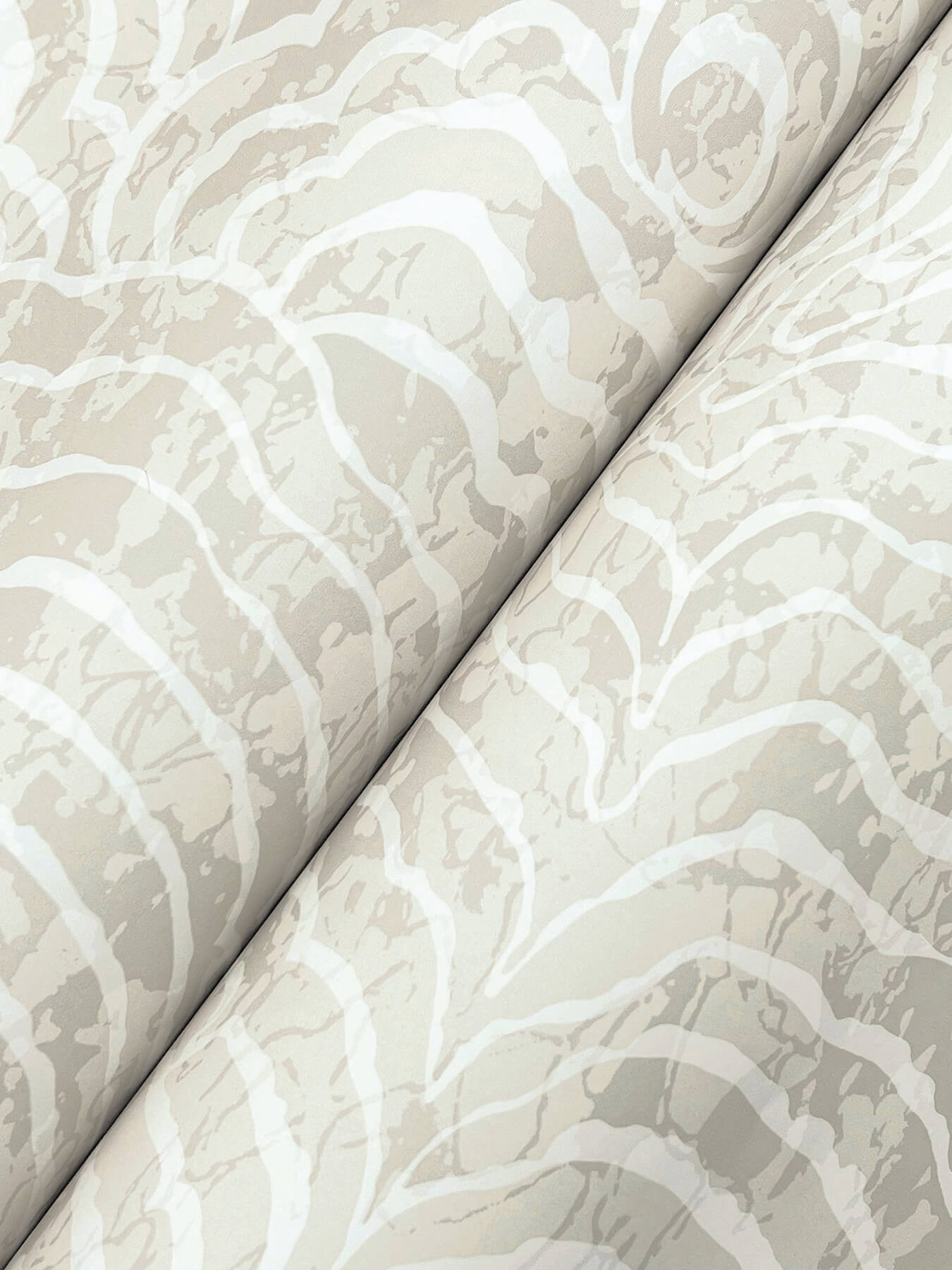 York Woodnote Ocean Jasper Wallpaper - White