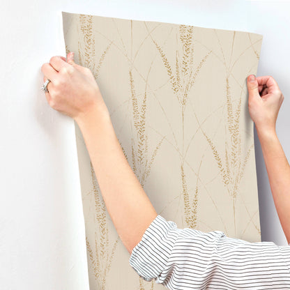 York Woodnote Graceful Willow Wallpaper - Pale Straw