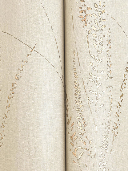 York Woodnote Graceful Willow Wallpaper - Stone