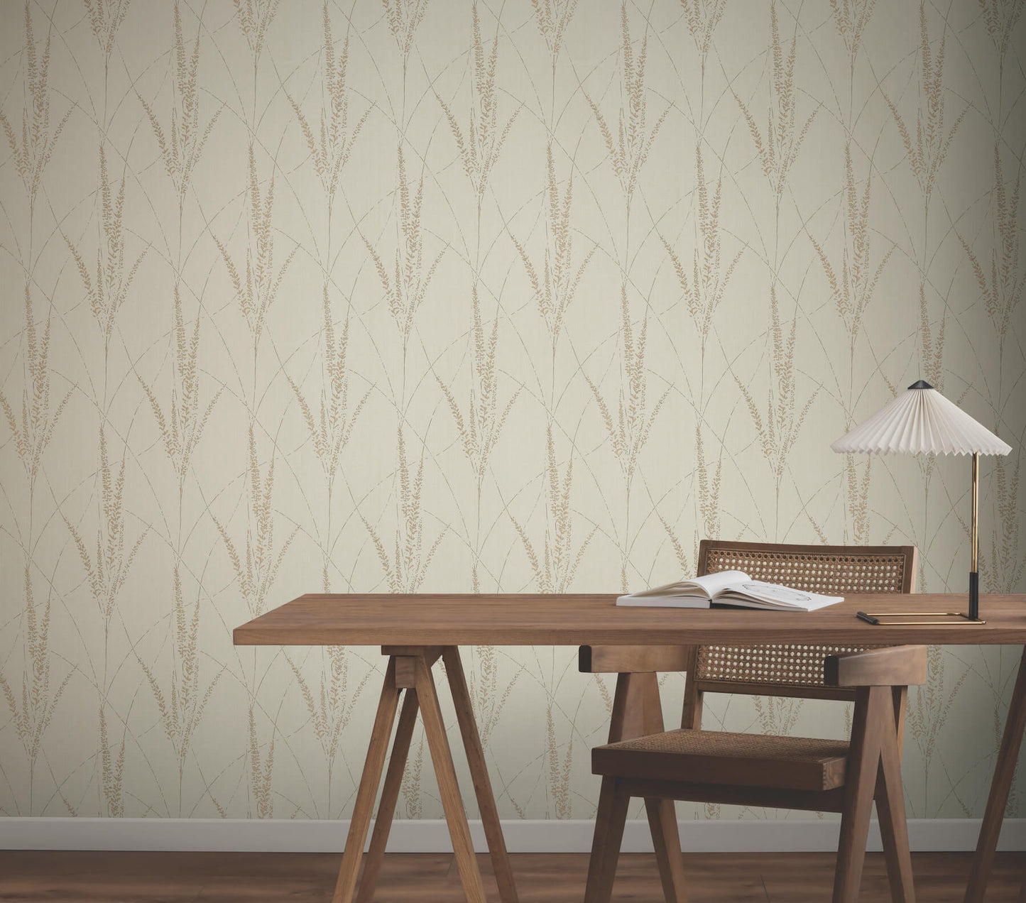 York Woodnote Graceful Willow Wallpaper - Stone
