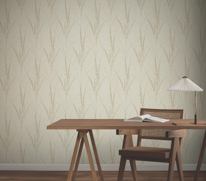 York Woodnote Graceful Willow Wallpaper - Stone