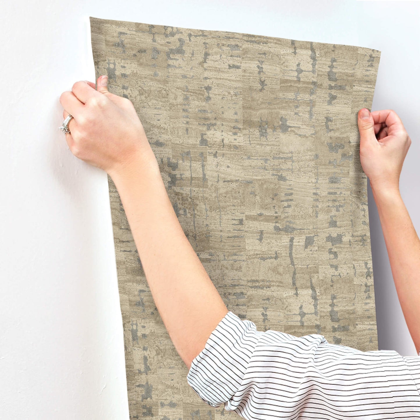 York Woodnote Pop The Cork Wallpaper - Taupe
