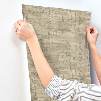 York Woodnote Pop The Cork Wallpaper - Taupe