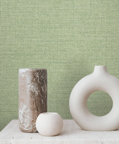 York Woodnote Hillswick Tweed Wallpaper - Shamrock