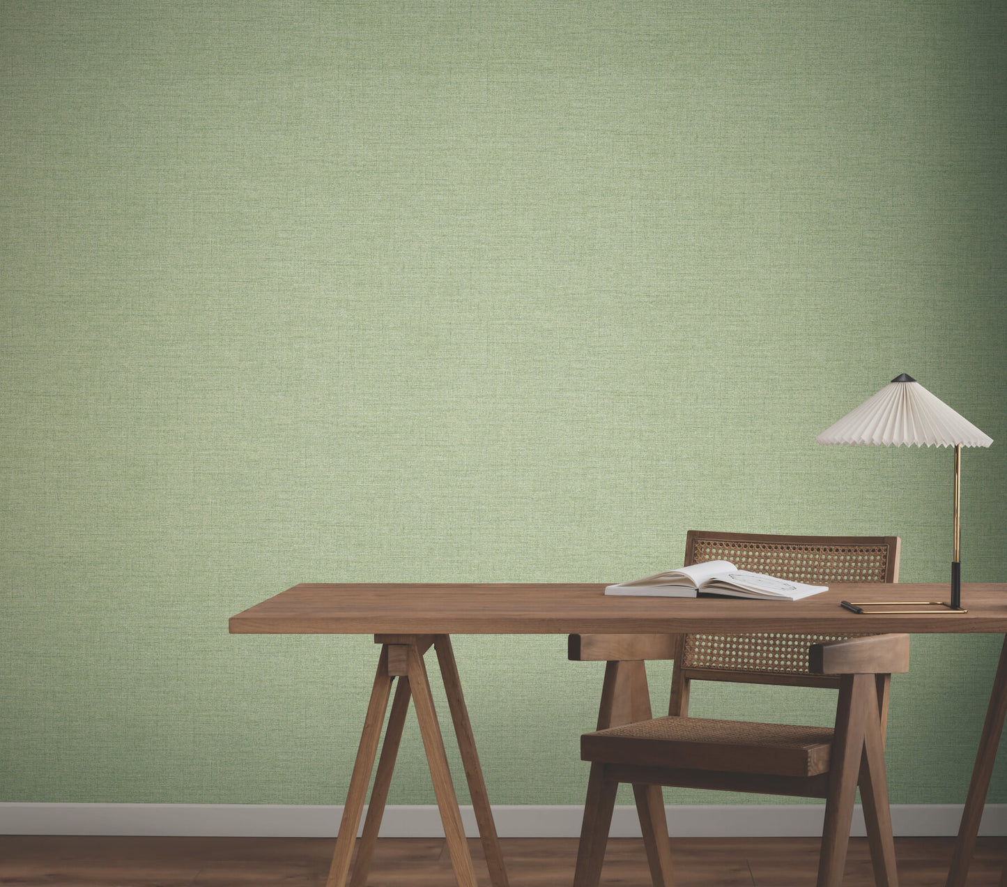 York Woodnote Hillswick Tweed Wallpaper - Shamrock