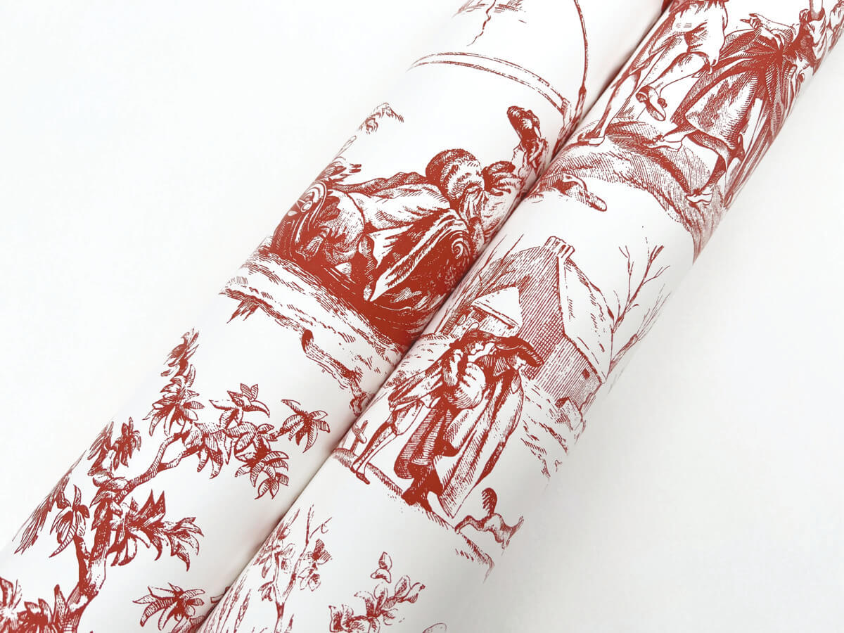 Toile De Jouy Tissue Paper 25 pack, Red – Choosing Keeping