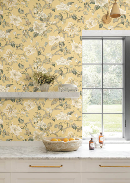 Ronald Redding Classics Marguerite Vine Wallpaper - Yellow