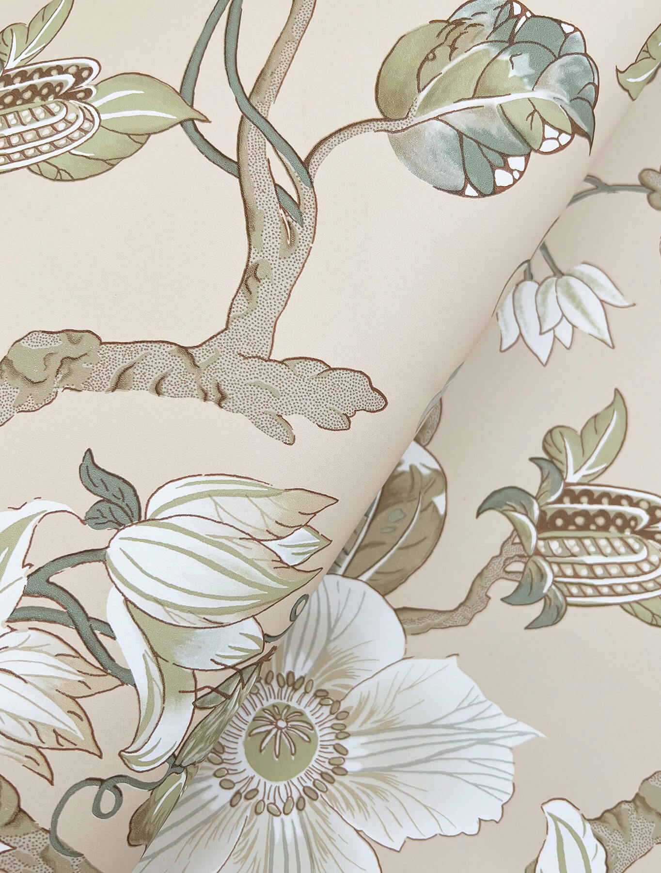 Ronald Redding Classics Marguerite Vine Wallpaper - Taupe