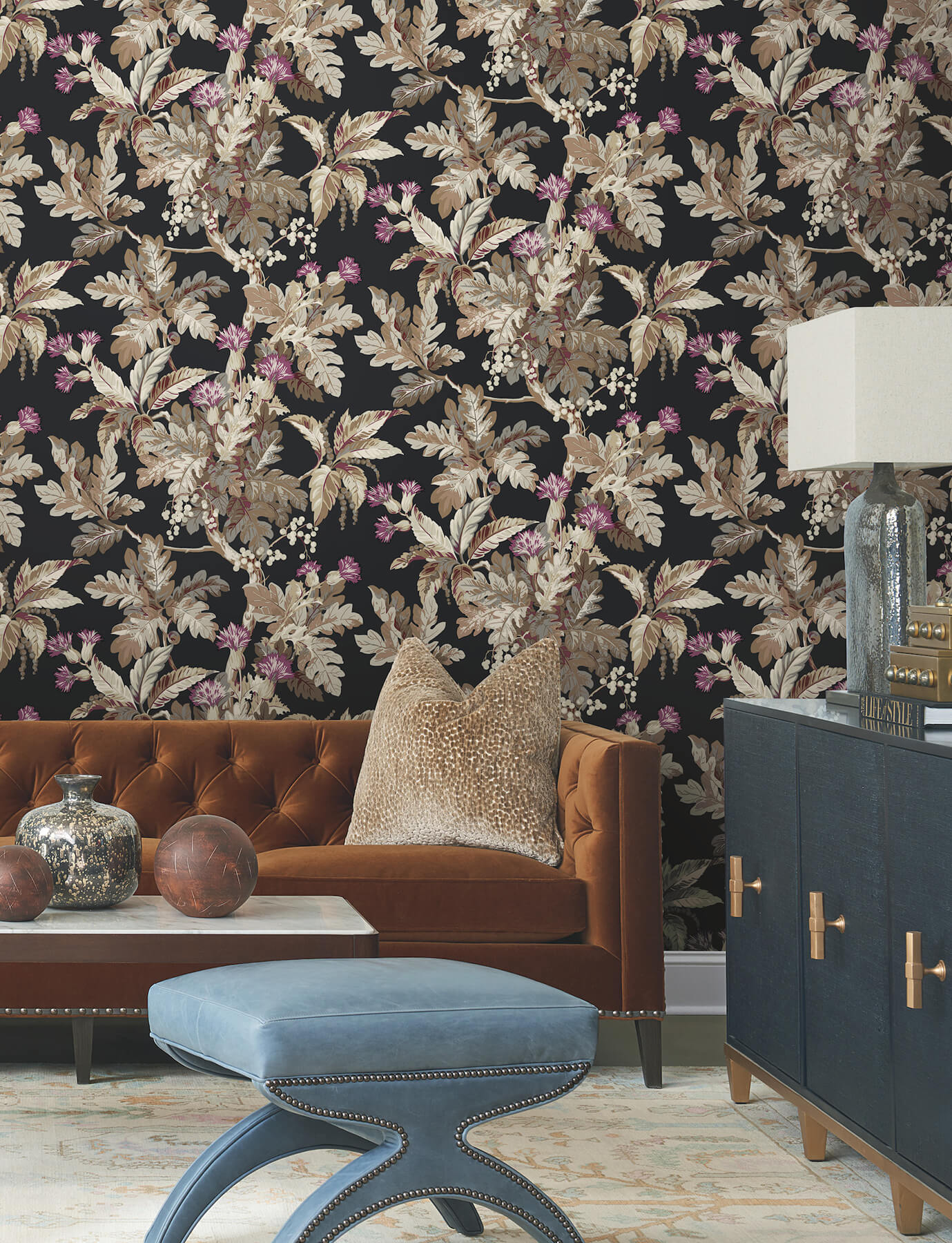 Ronald Redding Classics Briarwood Wallpaper - Black