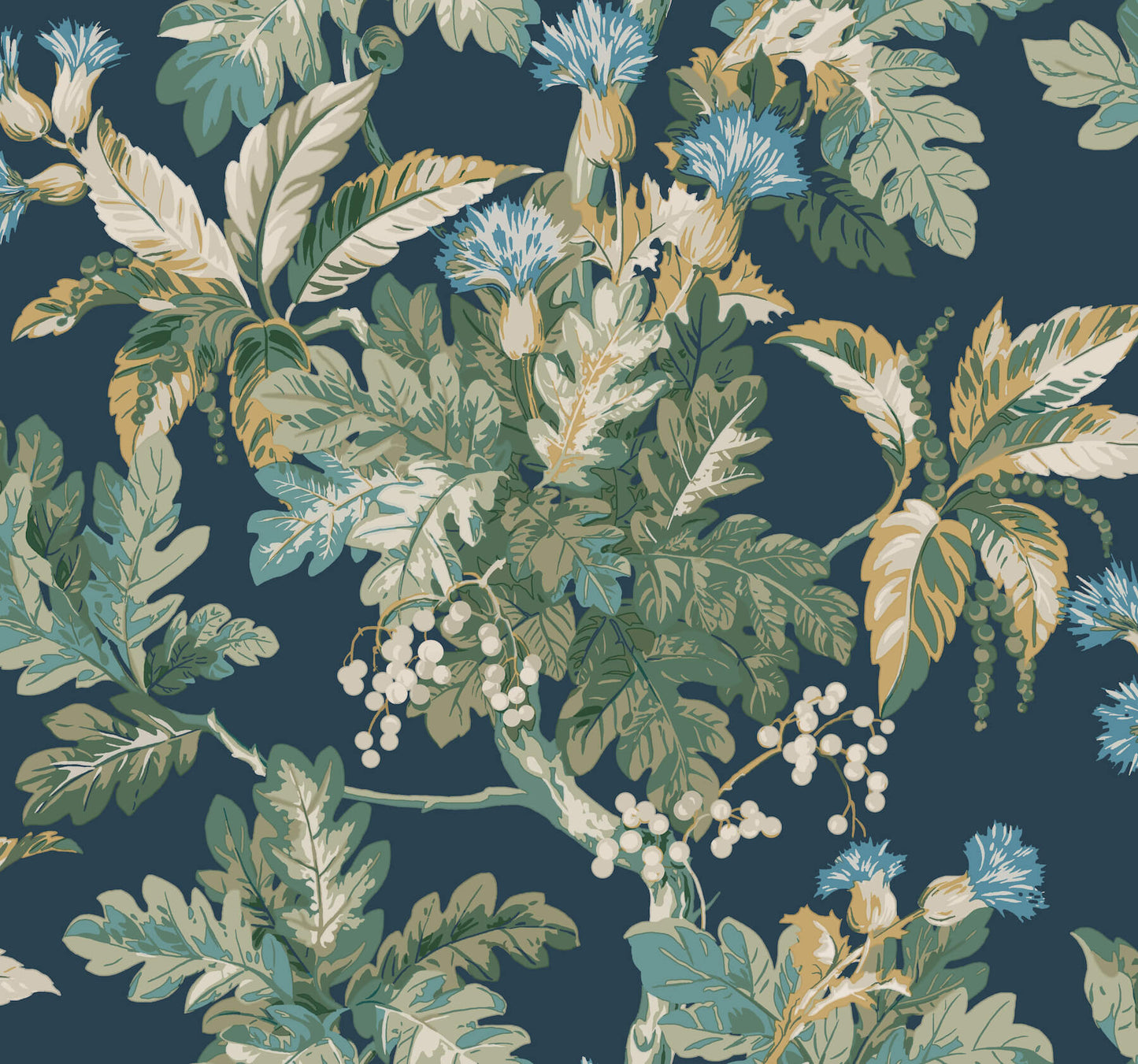 Ronald Redding Classics Briarwood Wallpaper - Navy