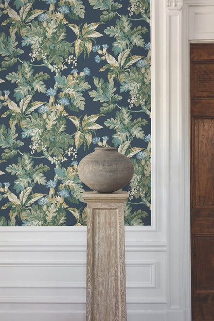 Ronald Redding Classics Briarwood Wallpaper - Navy