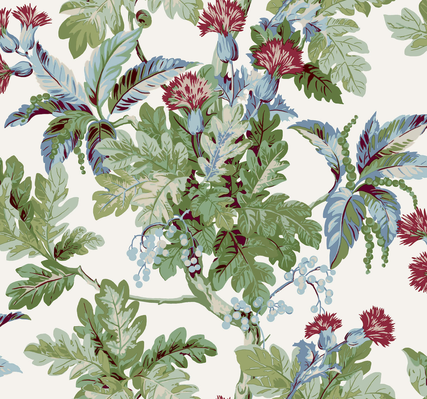 Ronald Redding Classics Briarwood Wallpaper - White