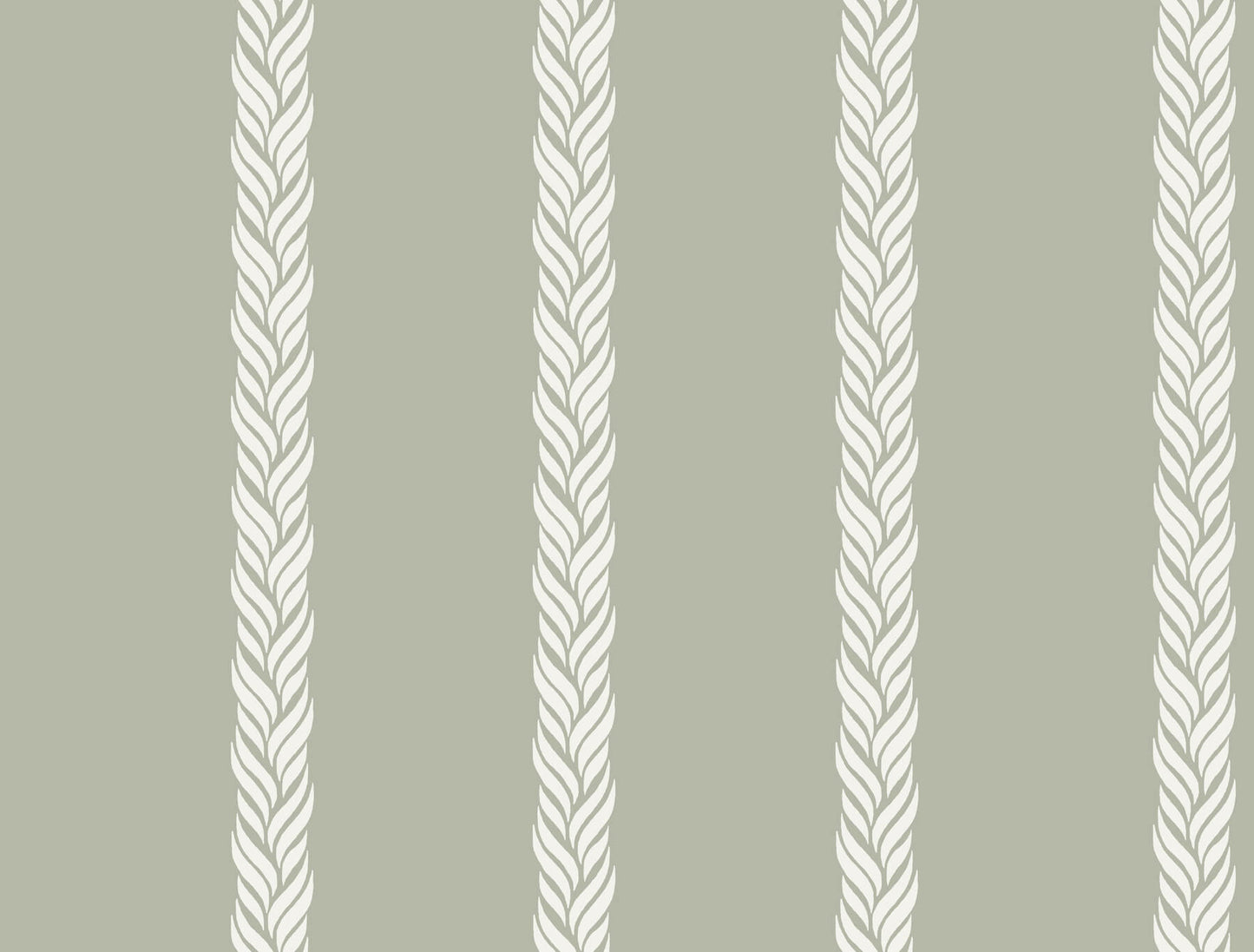 Ronald Redding Classics Braided Stripe Wallpaper - Green