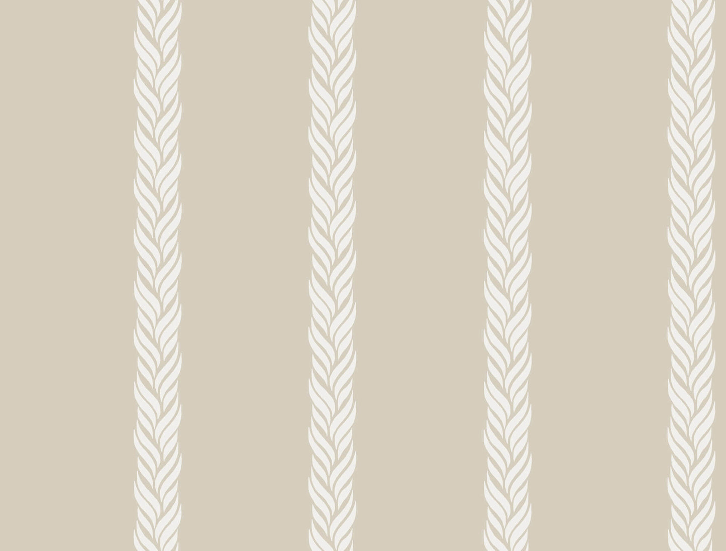 Ronald Redding Classics Braided Stripe Wallpaper - Beige