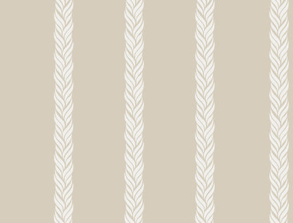 Ronald Redding Classics Braided Stripe Wallpaper - Beige