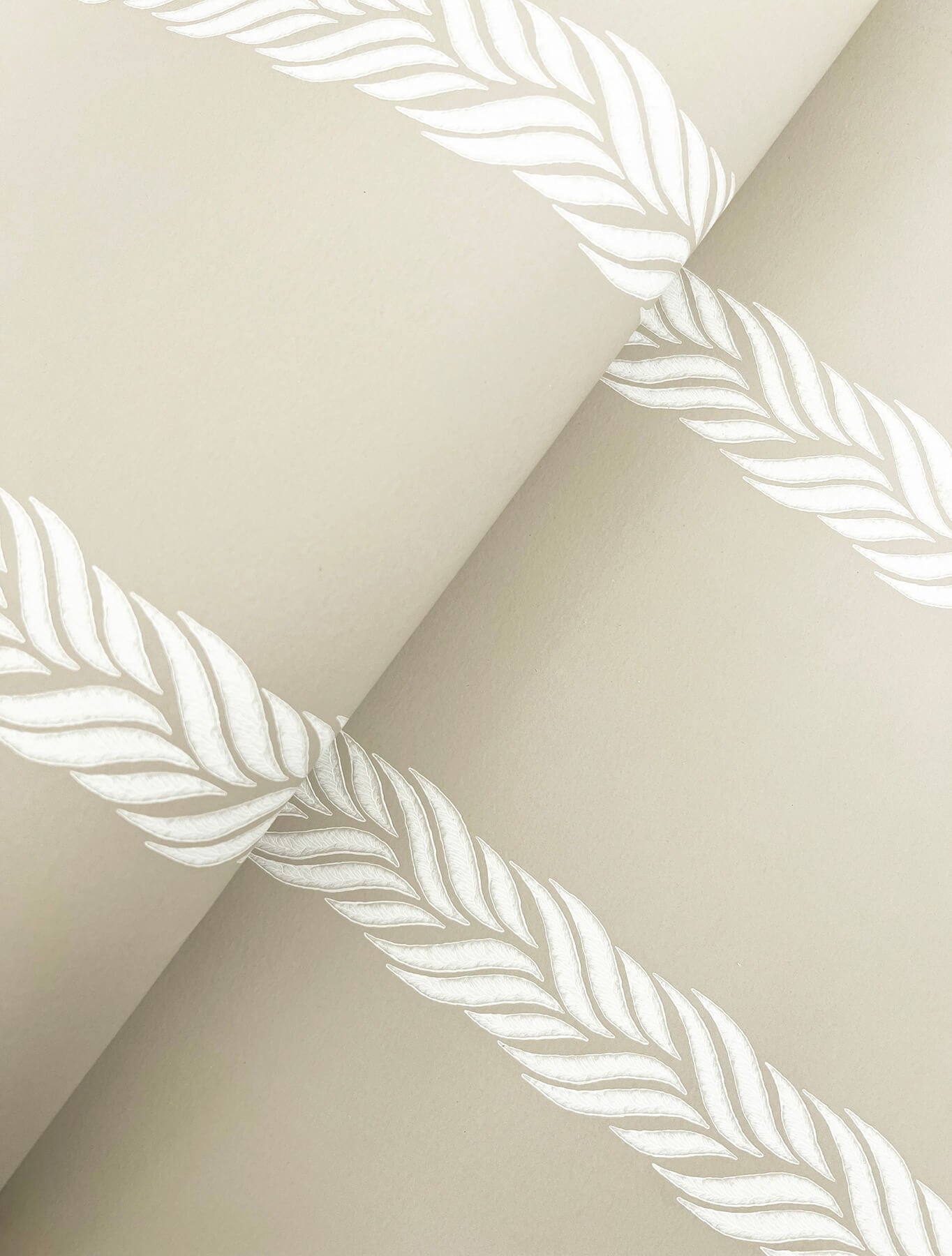 Ronald Redding Classics Braided Stripe Wallpaper - Beige