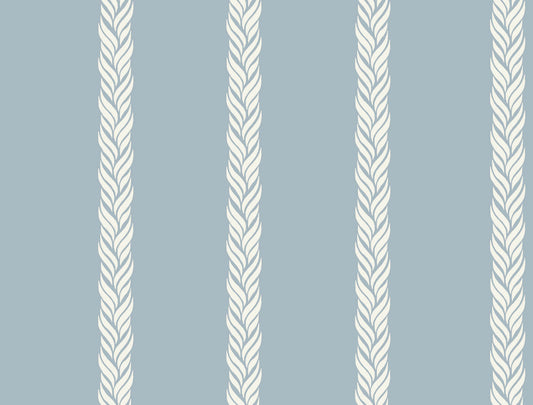 Ronald Redding Classics Braided Stripe Wallpaper - Blue