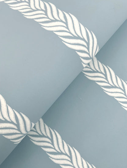 Ronald Redding Classics Braided Stripe Wallpaper - Blue