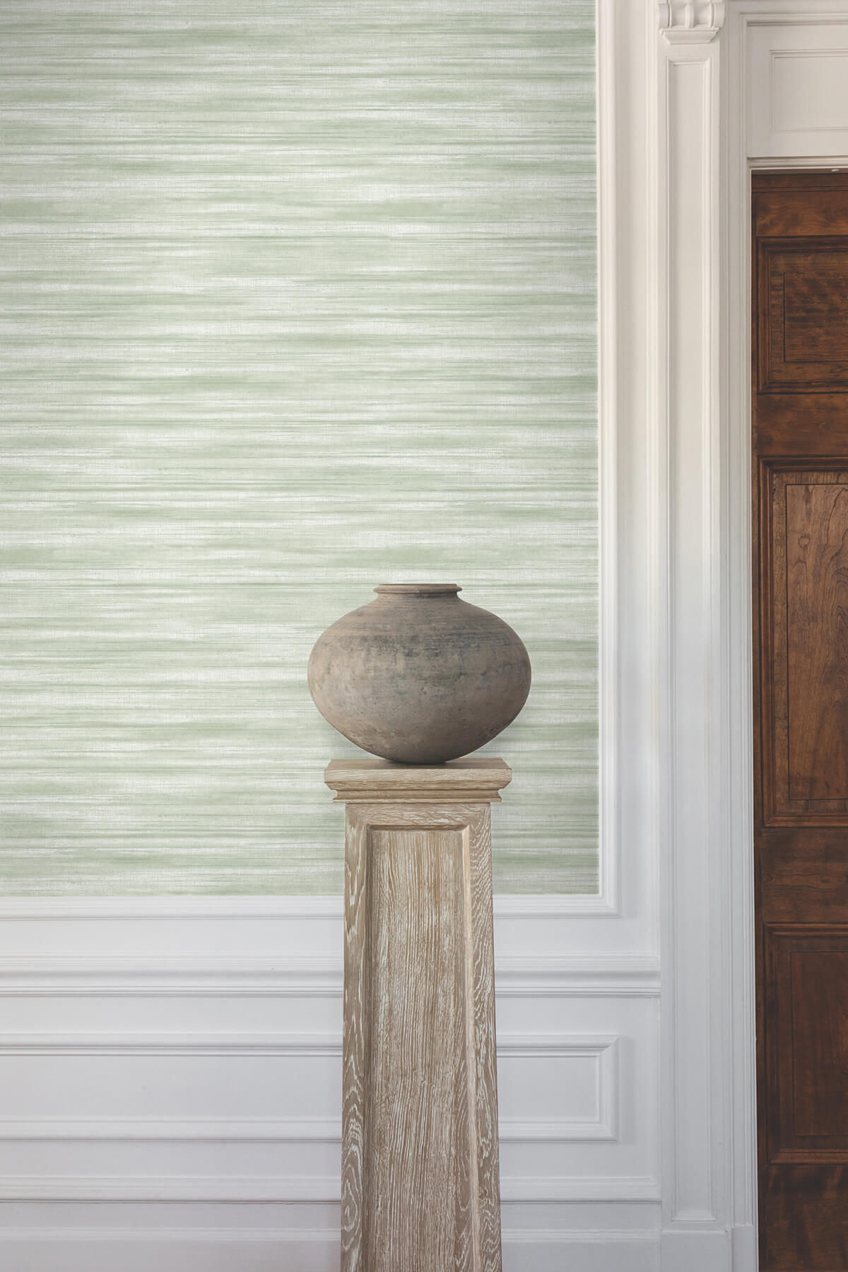 Ronald Redding Classics Brushed Linen Wallpaper - Green