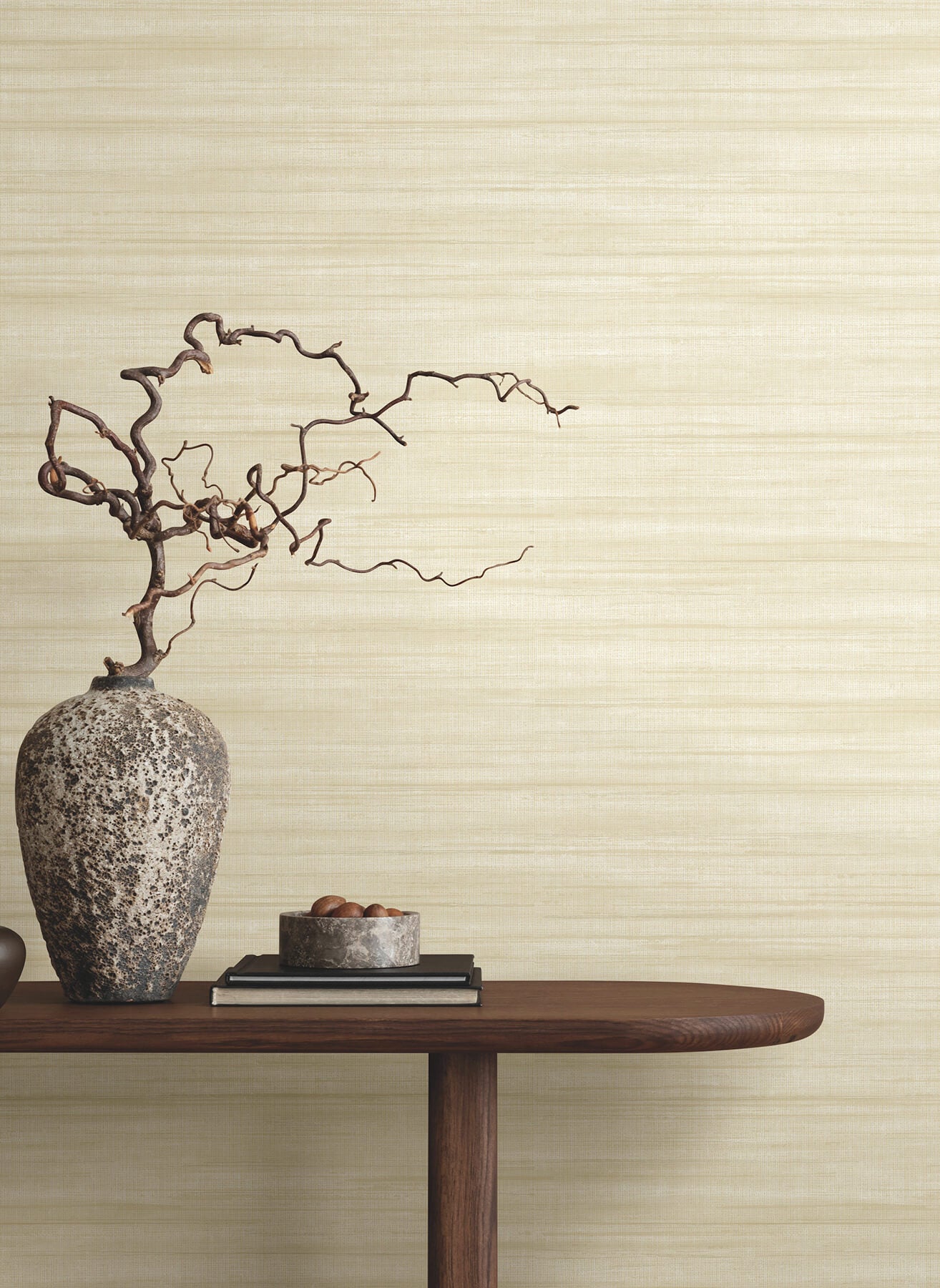 Ronald Redding Classics Brushed Linen Wallpaper - Ivory